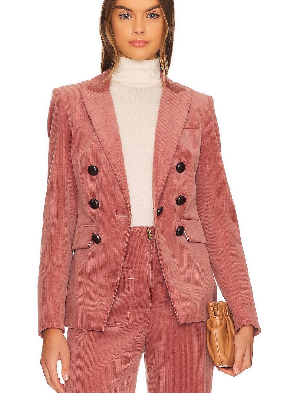 VERONICA BEARD Lawrence Dickey Jacket Blazer Corduroy Double-Breast Mauve Size 2 - Picture 12 of 14